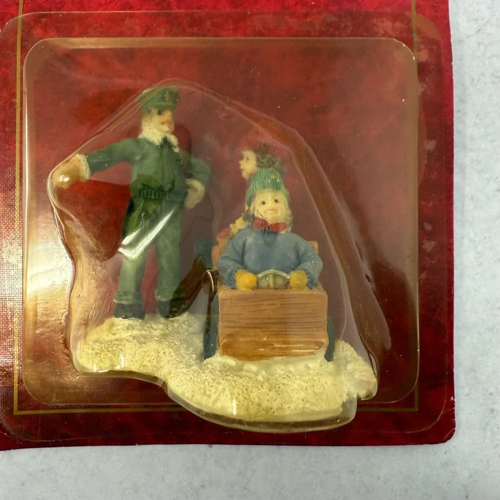 Vtg MerryBrite‎ Merry Brite Christmas Village Figurines Lot of 5 New in Package